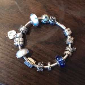 Pandora bracelet with charms